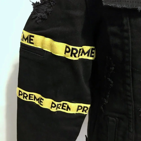 Preme NWOT Black Wash Jean Jacket Men M - Picture 6 of 16